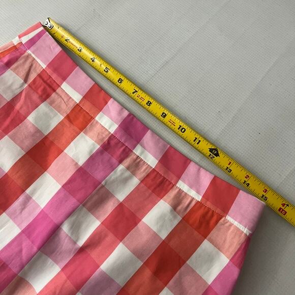 J. Crew Factory Printed Ruffle Mini Skirt in Cotton Poplin Pink Size 63 - Picture 4 of 9